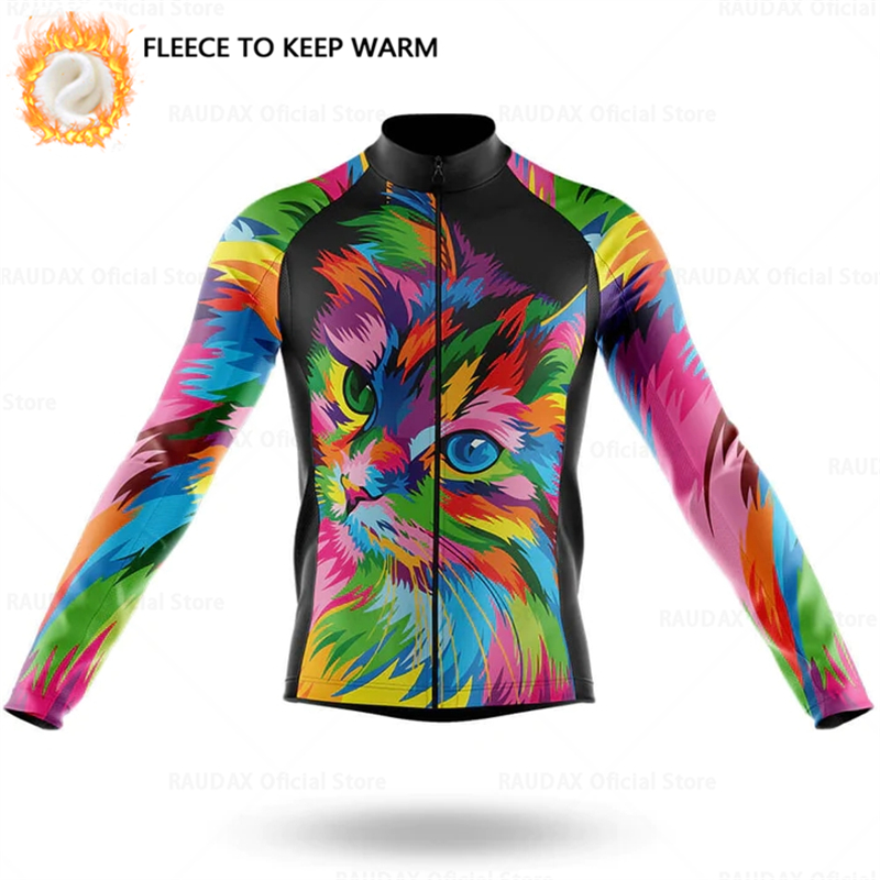 Cartoon Cat Winter Cycling Jer - Cycling Commuter Jacket review and price